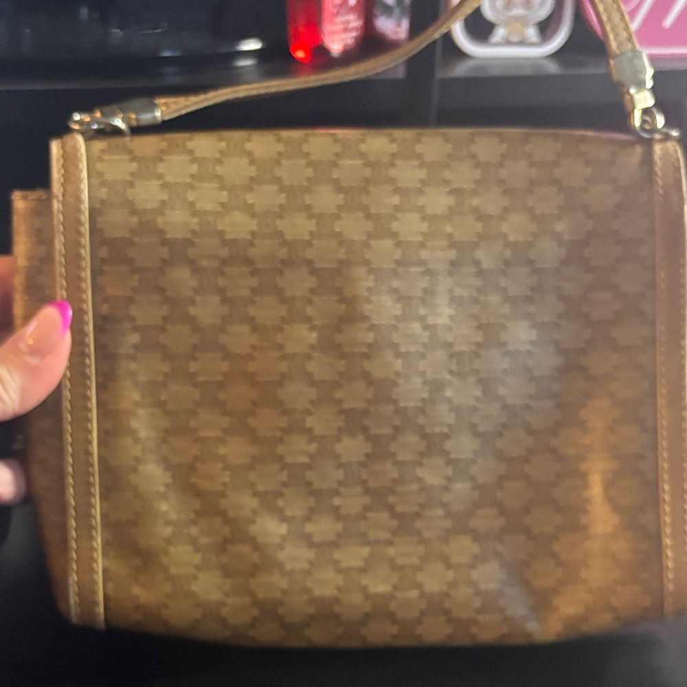 Celine vintage Tan Patterned Shoulder Bag - Picture 7 of 17